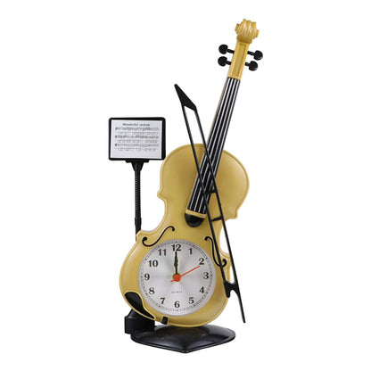 Violin Design Alarm Clock-Creative Bedside Clock for Music Lovers~5224
