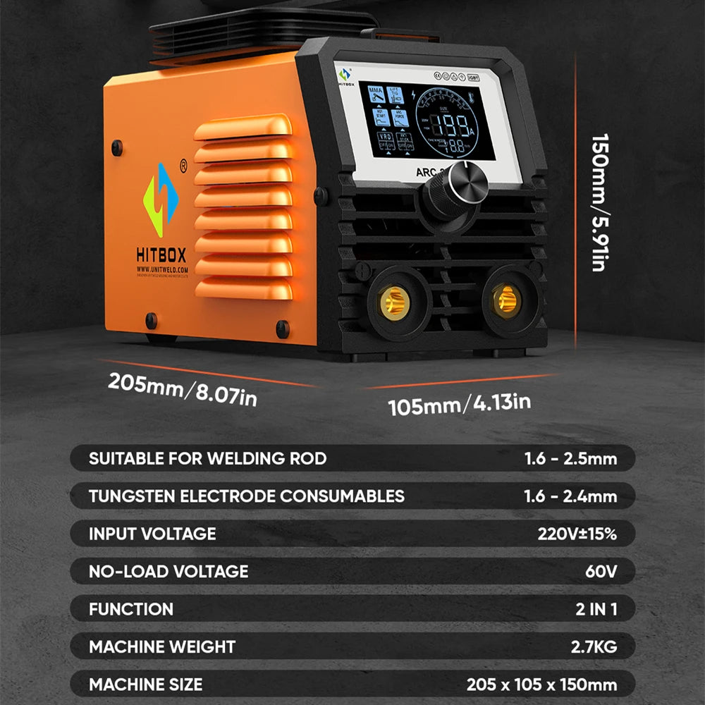 ARC200S Welding Machine 2 in 1 ARC MMA LIFT TIG MINI IGBT Inverter LED Digital Display Portable Home Welder 220V 10-200A