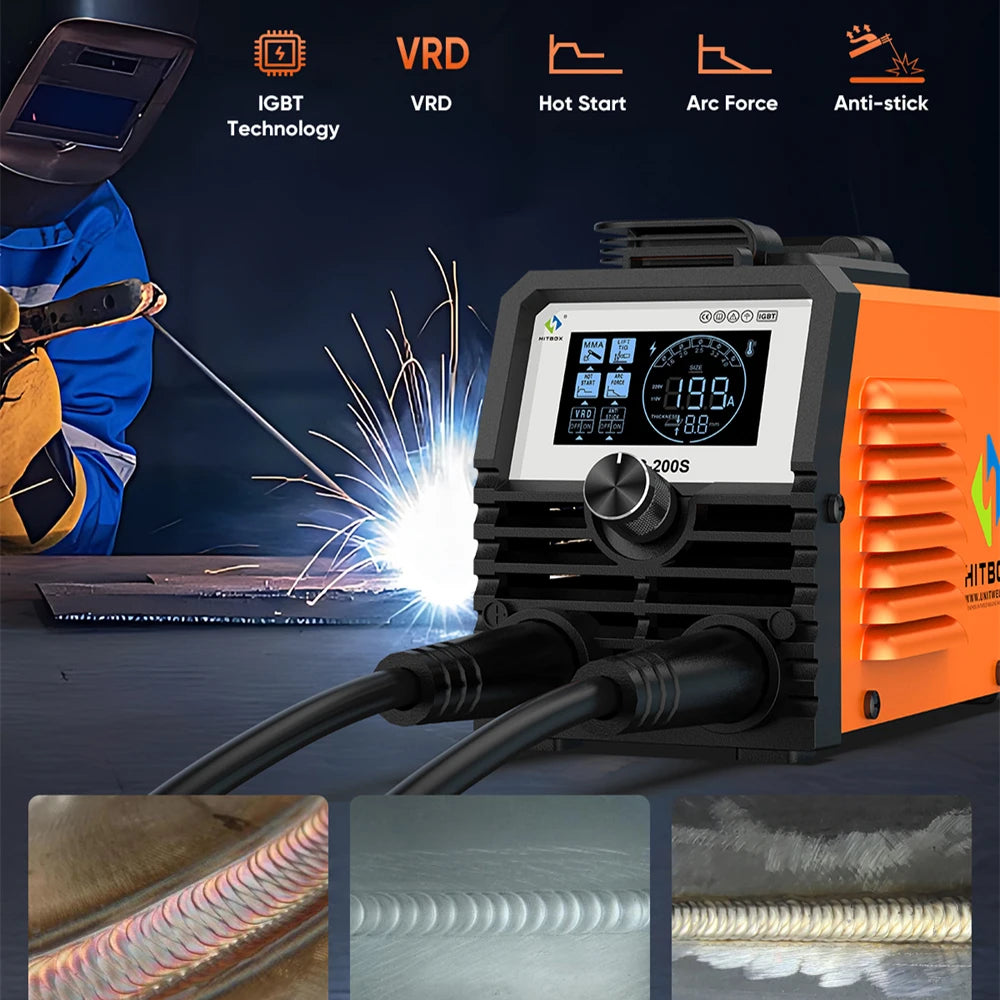 ARC200S Welding Machine 2 in 1 ARC MMA LIFT TIG MINI IGBT Inverter LED Digital Display Portable Home Welder 220V 10-200A