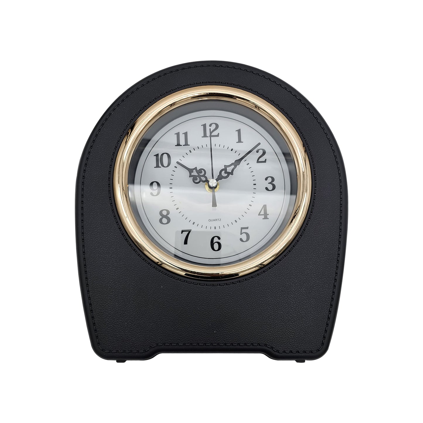 Indoor Small Mantel Clock Leather Living Room Desktop Table Clocks~5401