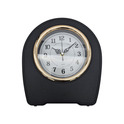 Indoor Small Mantel Clock Leather Living Room Desktop Table Clocks~5401
