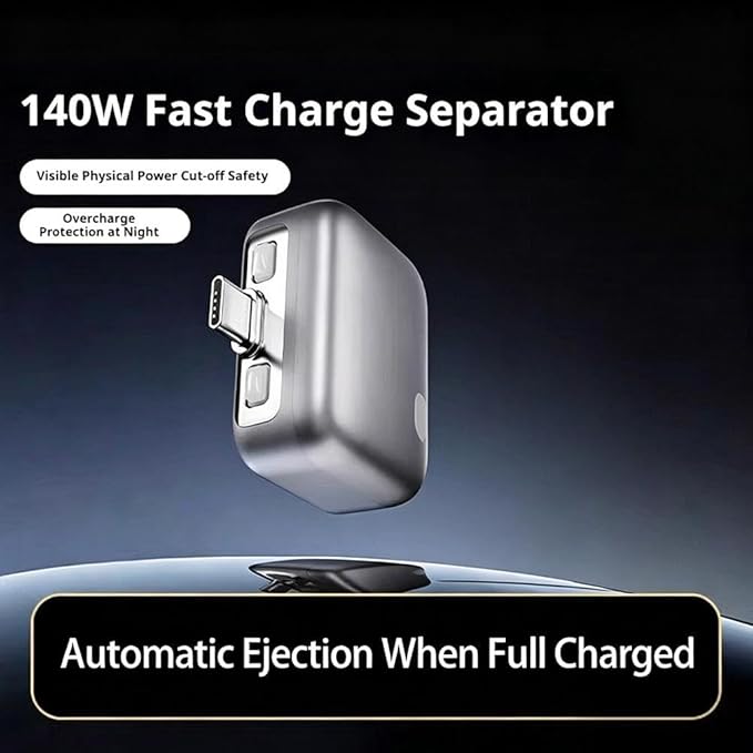 Smart Charger, Auto Disconnect Charging Cable Protector, Fast 140W Charger, LED Digital Display, Overcharge Protection Adapter for Phone Laptop Tablet USB Charging Cable