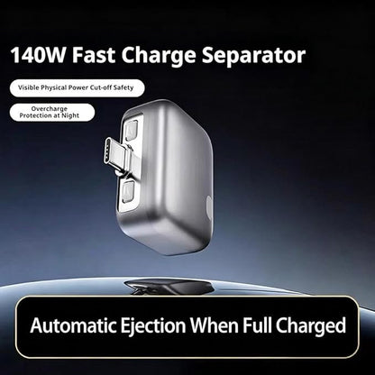 Smart Charger, Auto Disconnect Charging Cable Protector, Fast 140W Charger, LED Digital Display, Overcharge Protection Adapter for Phone Laptop Tablet USB Charging Cable