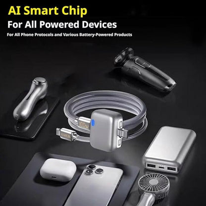 Smart Charger, Auto Disconnect Charging Cable Protector, Fast 140W Charger, LED Digital Display, Overcharge Protection Adapter for Phone Laptop Tablet USB Charging Cable