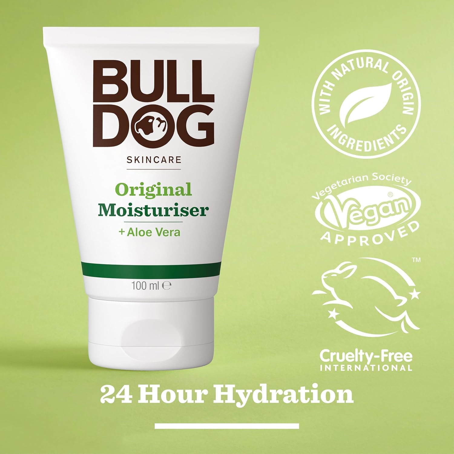 Bulldog Skincare Original Men'S Moisturiser, Non-Greasy Hydration, Fast Absorption Daily Moisturiser for Men 100Ml