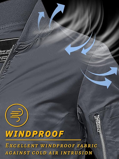 TACVASEN Men's Lightweight Jacket Thin Sportwear Bomber Jacket Windbreaker Coat