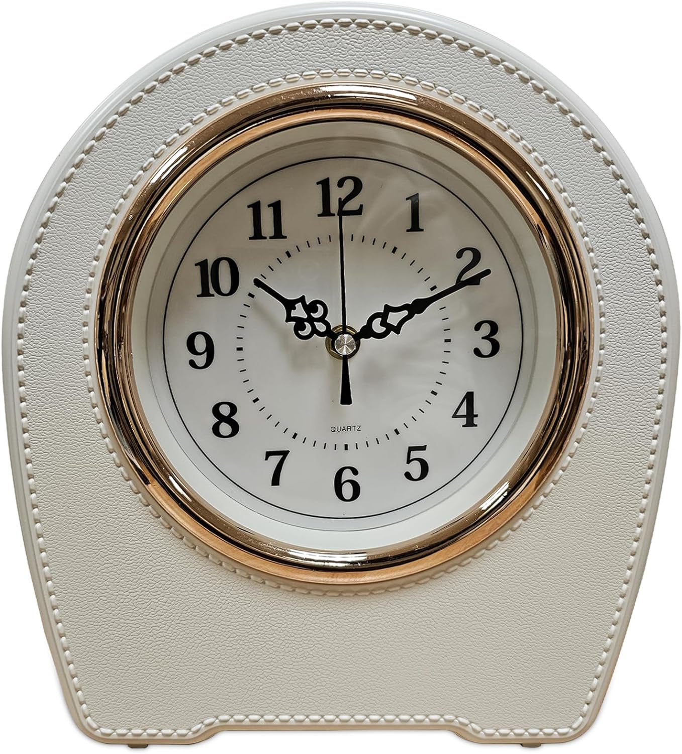 Indoor Small Mantel Clock Leather Living Room Desktop Table Clocks~5401