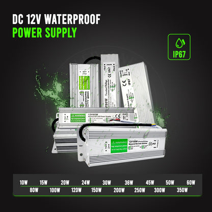 45W LED Driver 12V DC Transformer IP67~3357