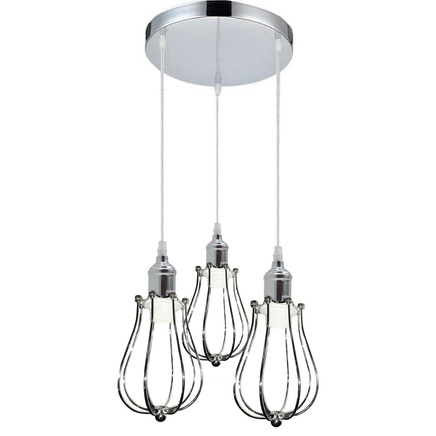 3 Head Modern Chrome Ceiling Pendant Light Fitting Pendant Hanging Chandelier~2073