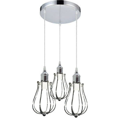 3 Head Modern Chrome Ceiling Pendant Light Fitting Pendant Hanging Chandelier~2073