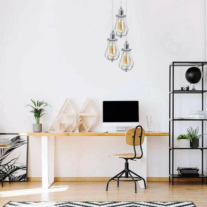 3 Head Modern Chrome Ceiling Pendant Light Fitting Pendant Hanging Chandelier~2073