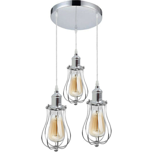 3 Head Modern Chrome Ceiling Pendant Light Fitting Pendant Hanging Chandelier~2073
