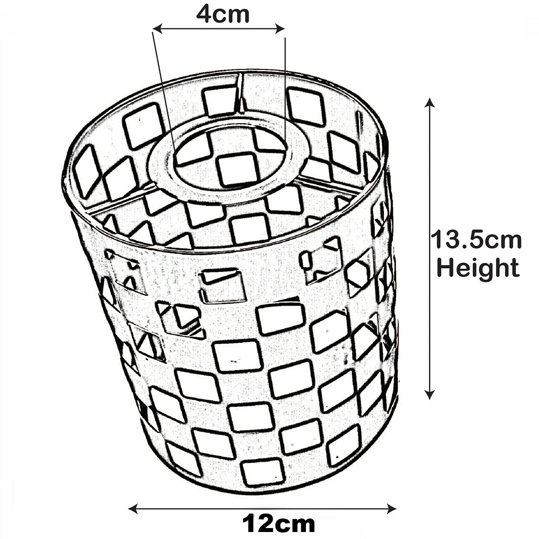 Brushed Brass Modern Industrial Drum Metal Wire Cage Ceiling Lampshade~2008