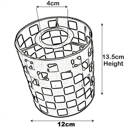 Brushed Brass Modern Industrial Drum Metal Wire Cage Ceiling Lampshade~2008
